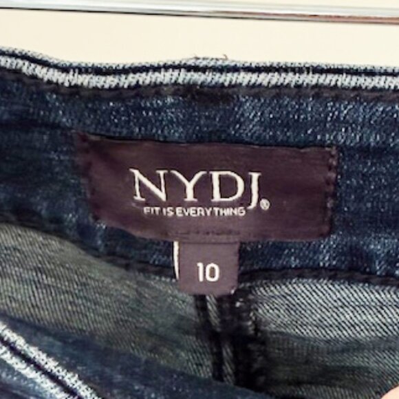 NYDJ Marilyn Straight Jeans, Jordan Medium Blue, Size 10 - Picture 8 of 9